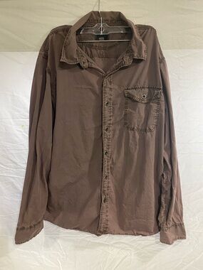 Converse Brown Button-Up Shirt XL